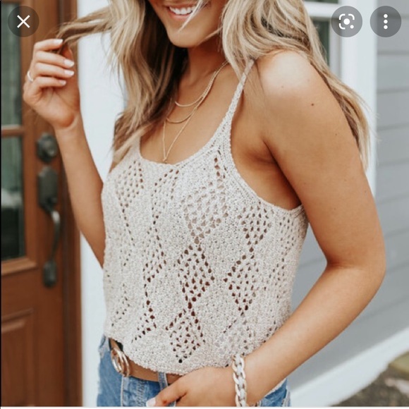 Free People Glisten Crochet Tank - Picture 6 of 6